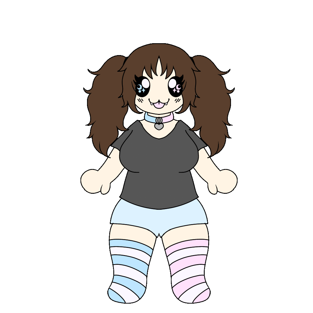 A gif of chibi me doing a little hip sway dance.