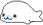 Small pixel art of mamegoma, a white seal with a blue snout